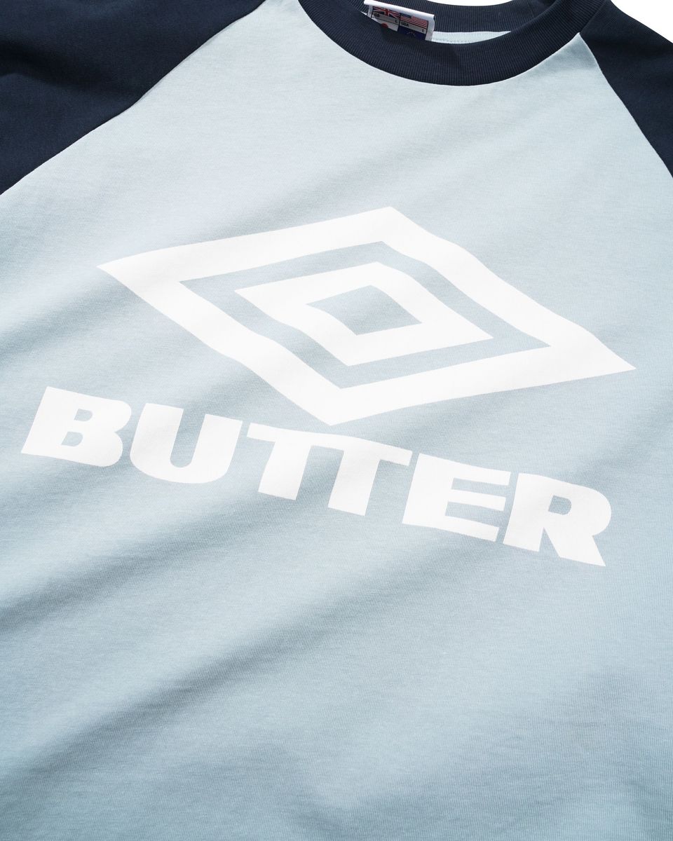 Butter Goods x Umbro Diamond Logo Raglan Tee - Slate / Navy