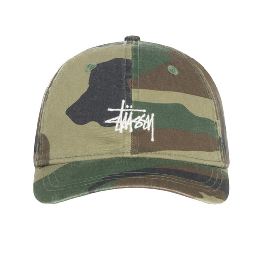 Stussy Basic Washed Low Pro Cap - Woodland Camo