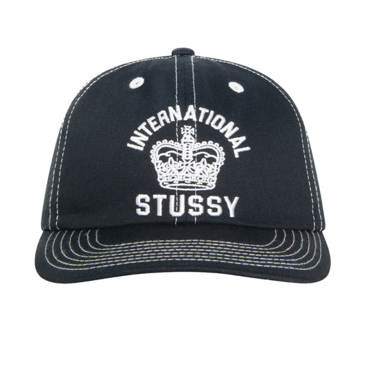 Stussy Mid Depth International Crown Strapback Cap - Black
