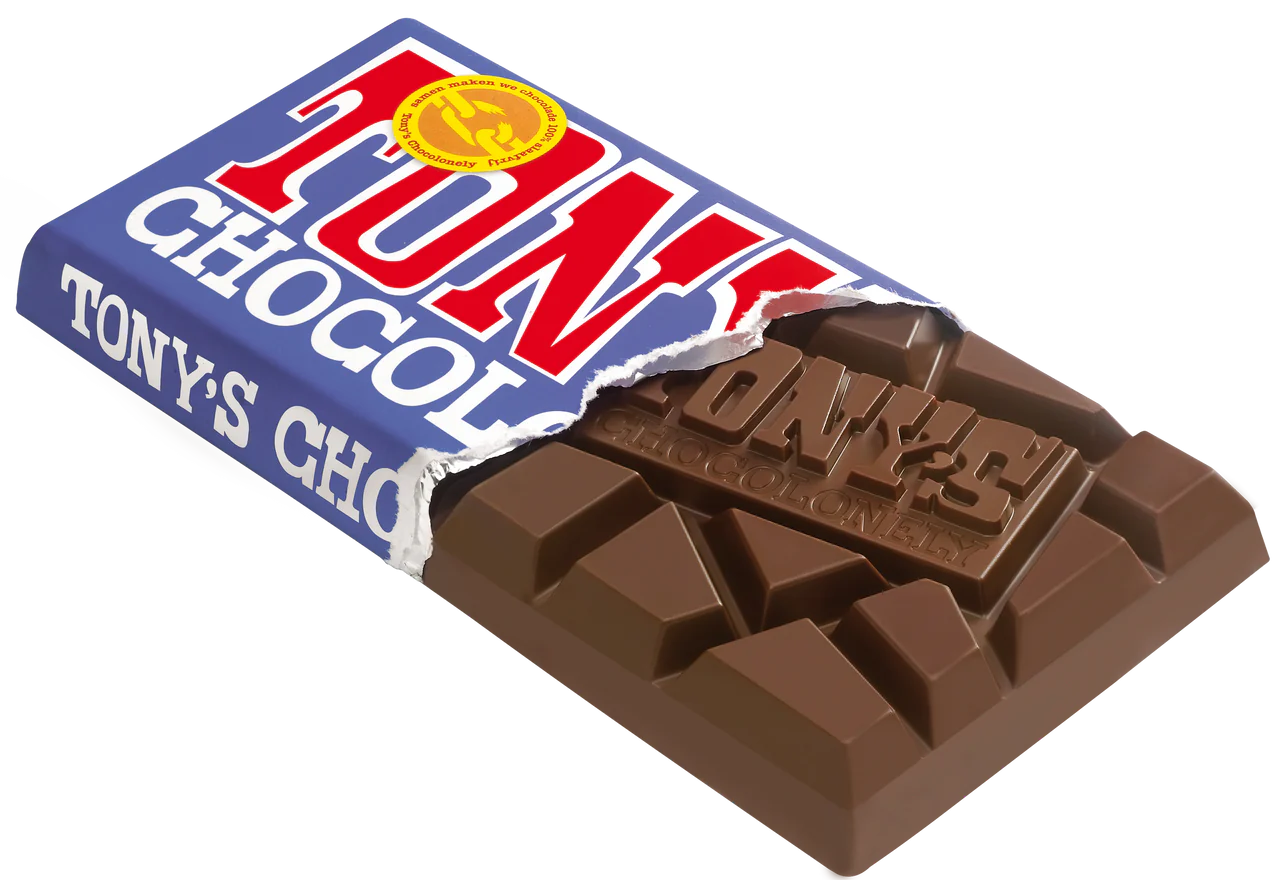 Tony's Chocolonely Pretzel Toffee Dark Milk Chocolate Bar