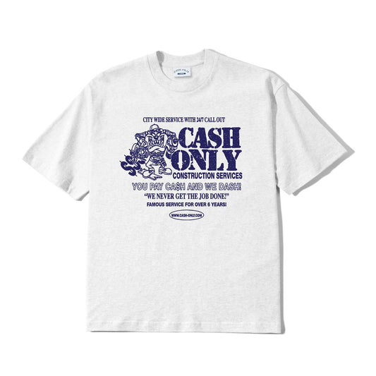 Cash Only Dash Tee - Ash
