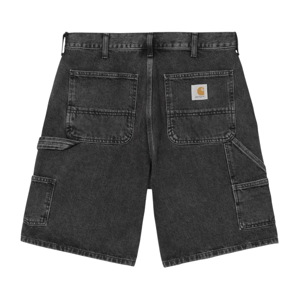 Carhartt WIP Double Knee Short - Black Stone Washed