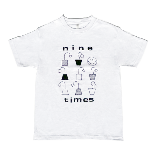 Ninetimes Happy Flowers Tee - White/Black