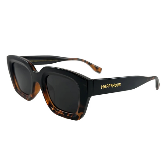 Happy Hour Camden Sunglasses - Black Tort Polarized