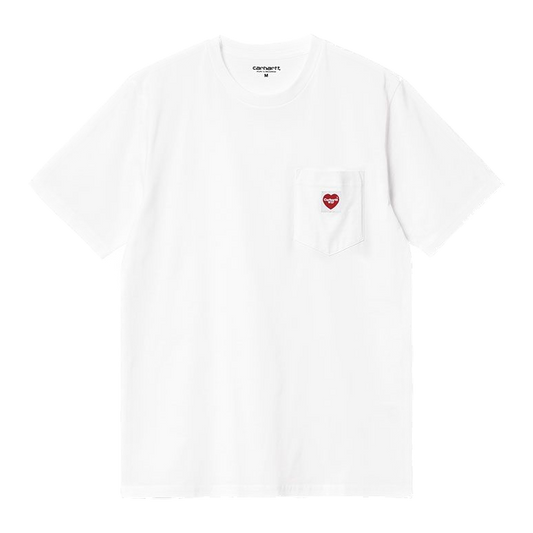 Carhartt WIP Pocket Heart Tee - White/Red