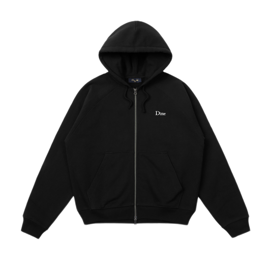 Dime Classic Small Logo Zip Hoodie - Black