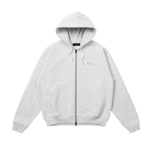 Dime Classic Small Logo Zip Hoodie - Ash
