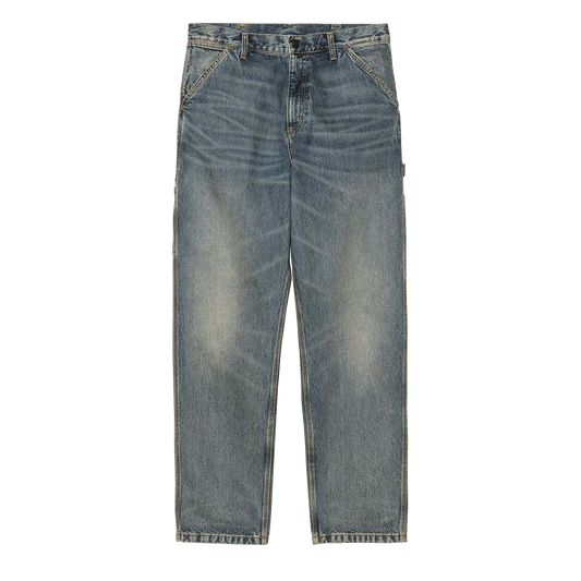 Carhartt WIP Single Knee Pant - Blue Worn Used Wash