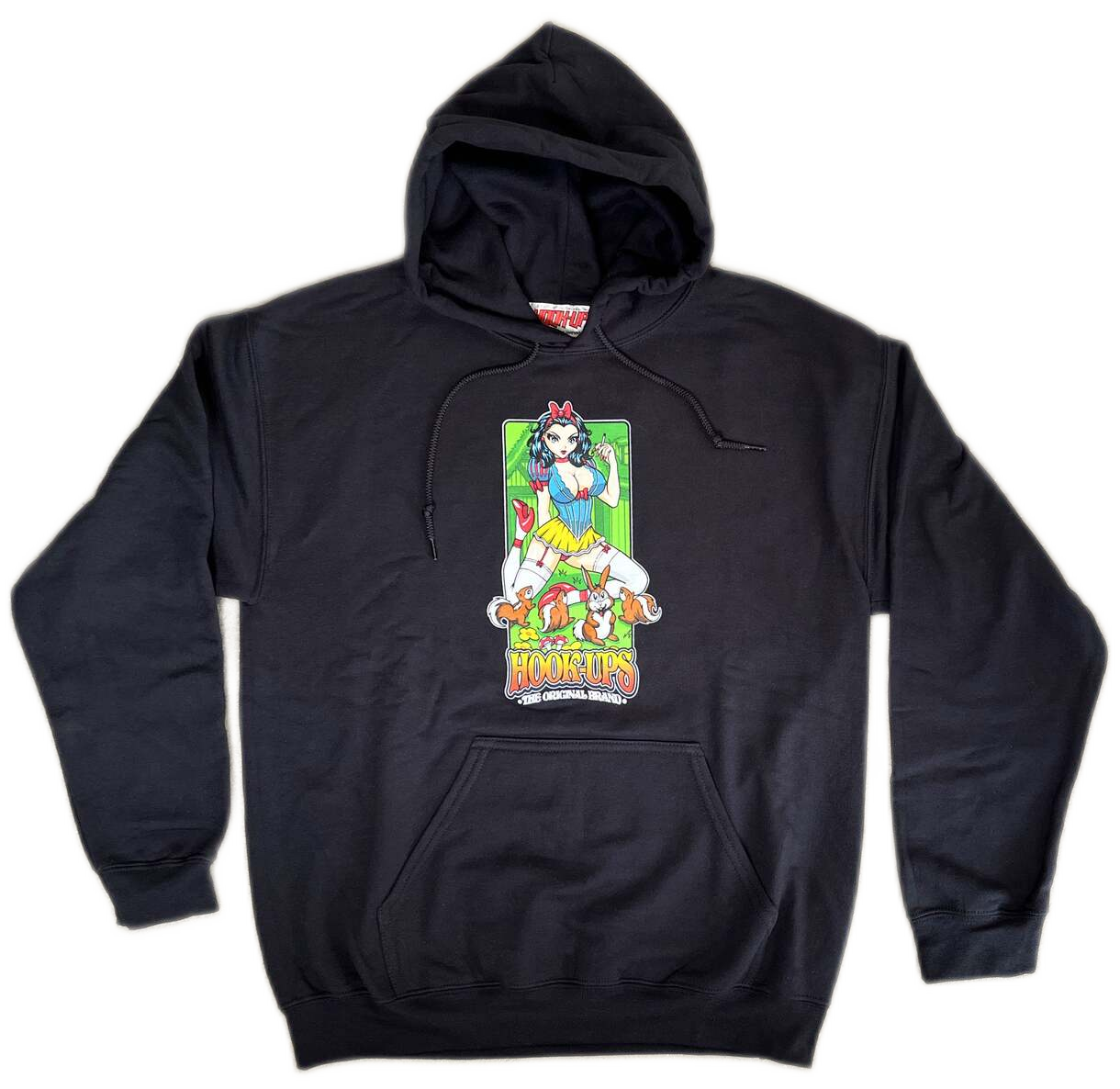 Hook-Ups Snow White Hoodie - Black – Ninetimes Skateshop