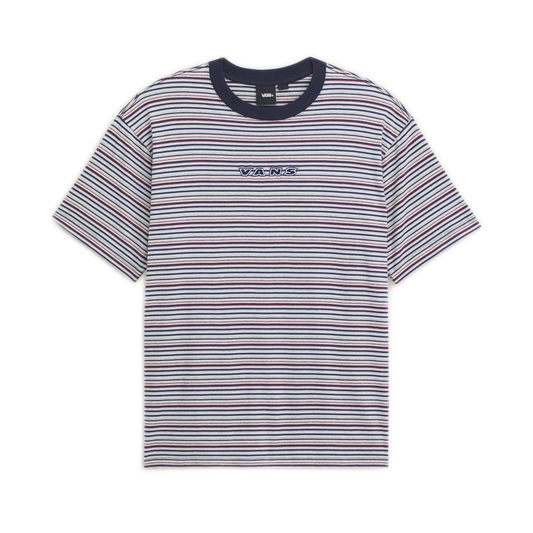 Vans Cameron Stripe Tee - Parisian Night/Cement Heather Grey