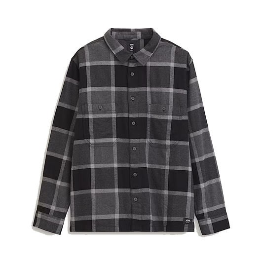 Vans Larkspur Plaid Flannel Shirt - Asphalt Heather Grey