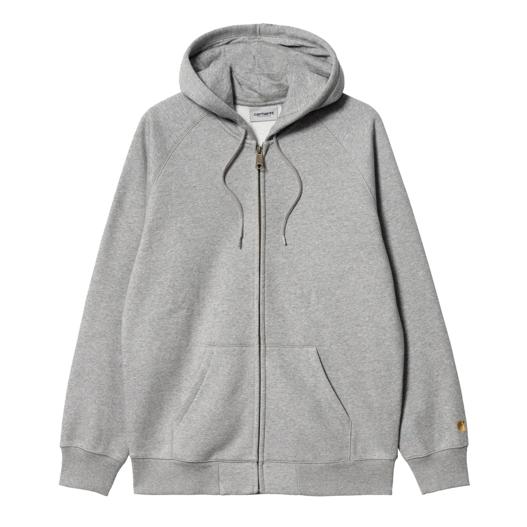 Carhartt WIP Hooded Chase Jacket - Grey Heather / Gold