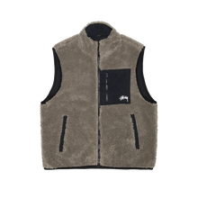 Load image into Gallery viewer, Stussy Sherpa Reversible Vest - Stone