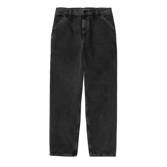 Carhartt WIP Single Knee Pant - Black Stone Washed Smith Denim