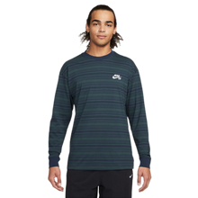 Load image into Gallery viewer, Nike SB Striped Longsleeve - Midnight Navy/Deep Jungle