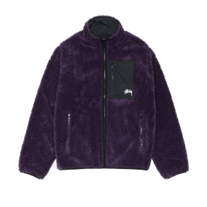 Stussy Sherpa Reversible Jacket - Purple