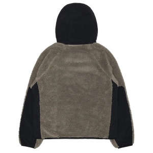 Stussy Sherpa Paneled Hooded Jacket - Stone