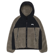 Load image into Gallery viewer, Stussy Sherpa Paneled Hooded Jacket - Stone