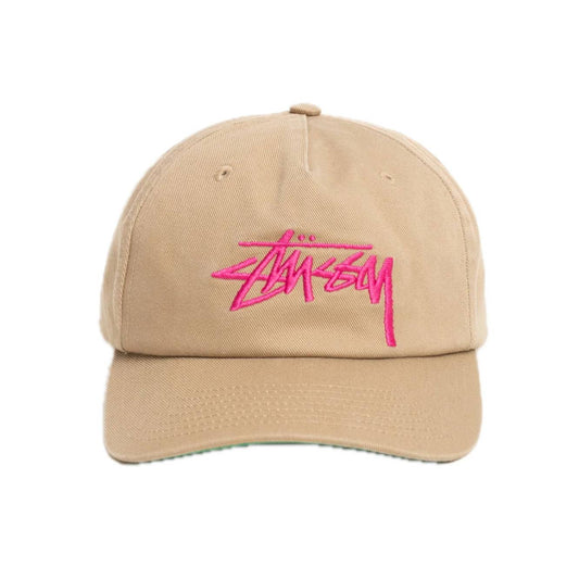 Stussy Big Stock Mid Depth Cap - Khaki