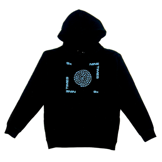 Ninetimes Letraset Hoodie - Black Ice