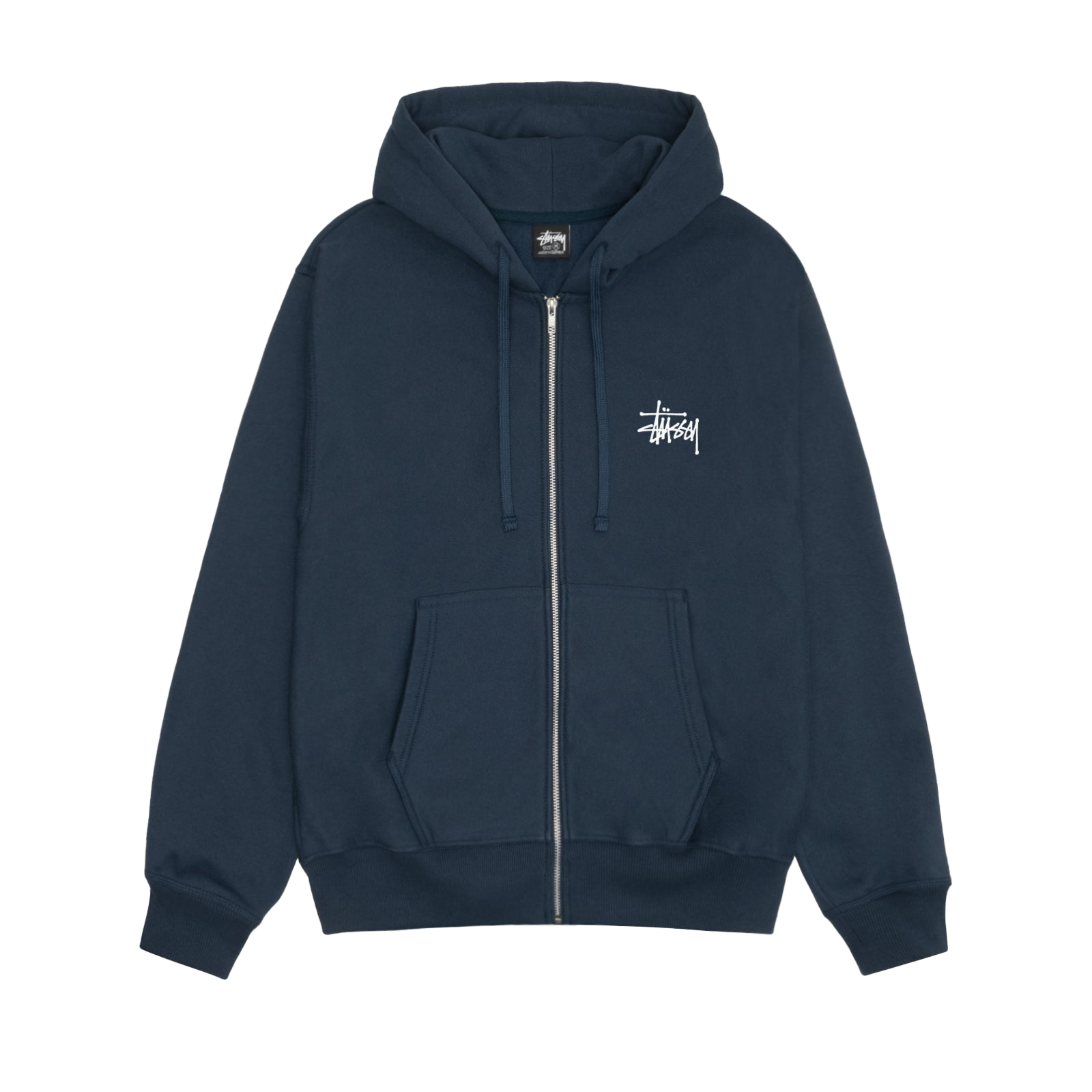 Stussy Basic Zip Hoodie - Navy – Ninetimes Skateshop Stussy Basic Zip Hoodie - Navy – Ninetimes Skateshop