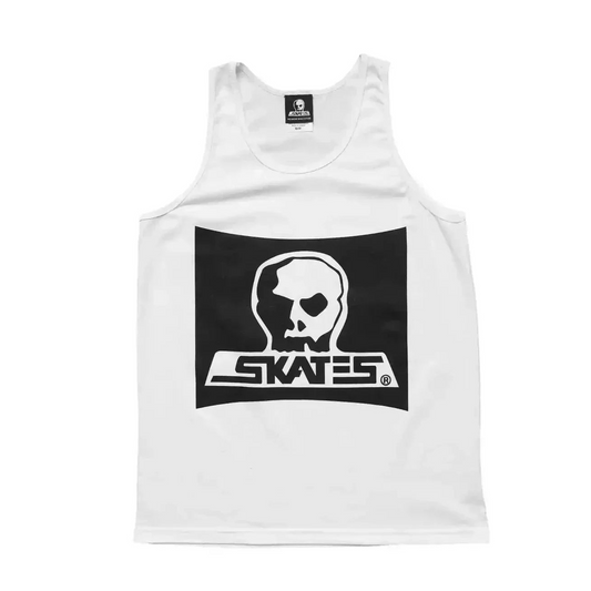 Skull Skates Surf Box Burbs Tank - White