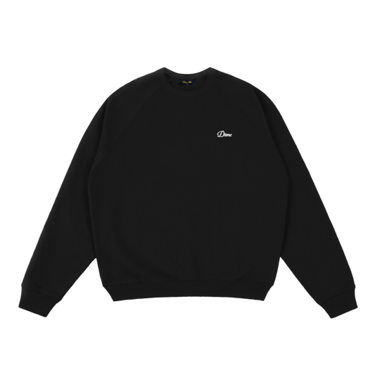 Dime Cursive Small Logo Crewneck - Black