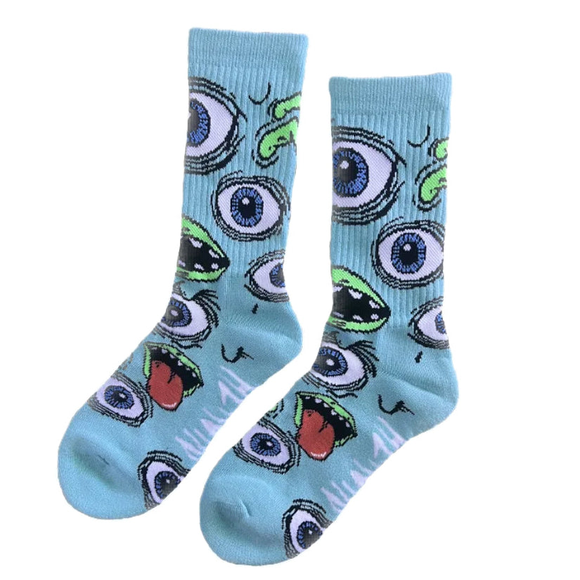 Heroin Mutant Socks - Ice Blue