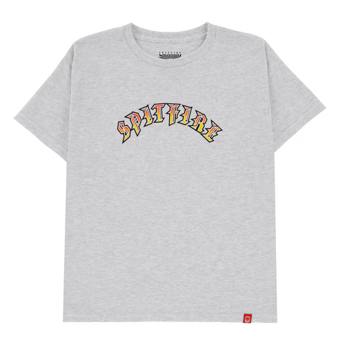Spitfire Old E Fade Fill Tee - Ash/Red/Gold