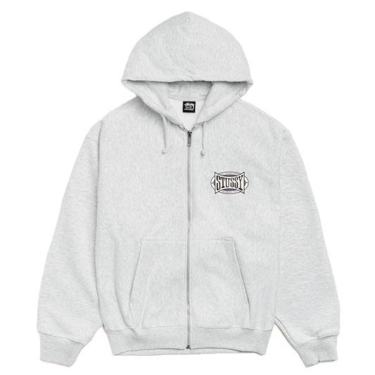 Stussy Champion Oval Zip Hood - Ash