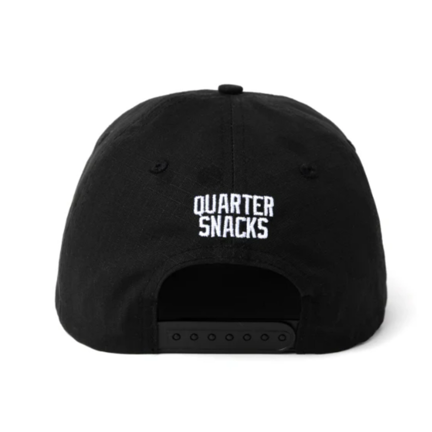 Quartersnacks Track Club Cap - Black Ripstop Cotton