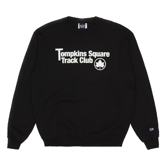 Quartersnacks Track Club Champion Crewneck - Black