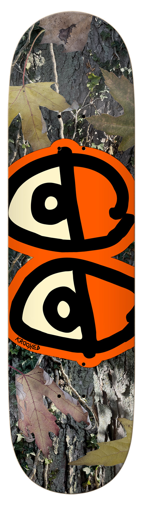 Krooked Team Eyes Camo Deck - 8.25 Orange