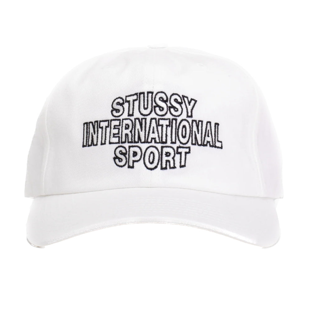 Stussy Mid Depth International Sport Strapback Cap - White Stussy Mid Depth International Sport Strapback Cap - White