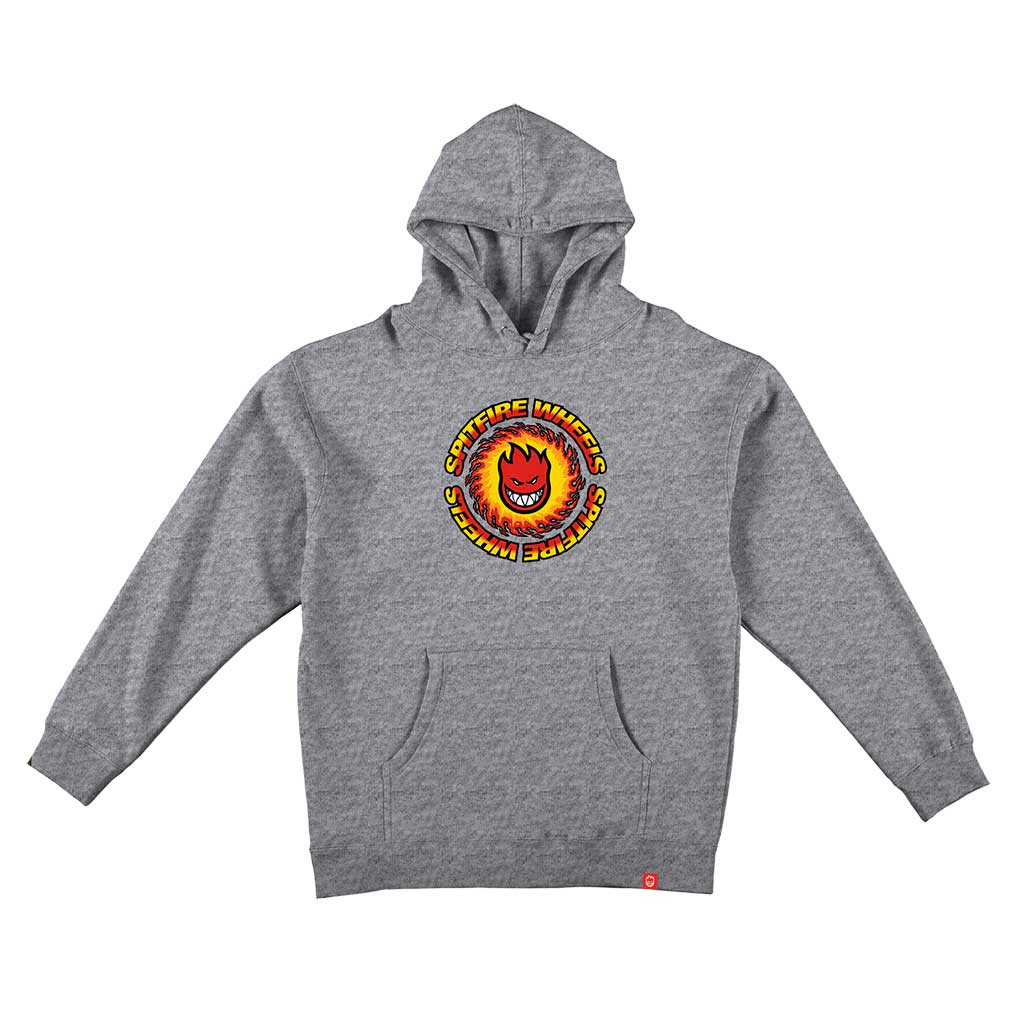 Spitfire Og Fireball Hoodie - Heather/Red/Yellow
