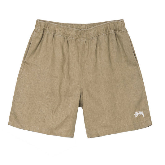 Stussy Boxy Linen Short - Olive