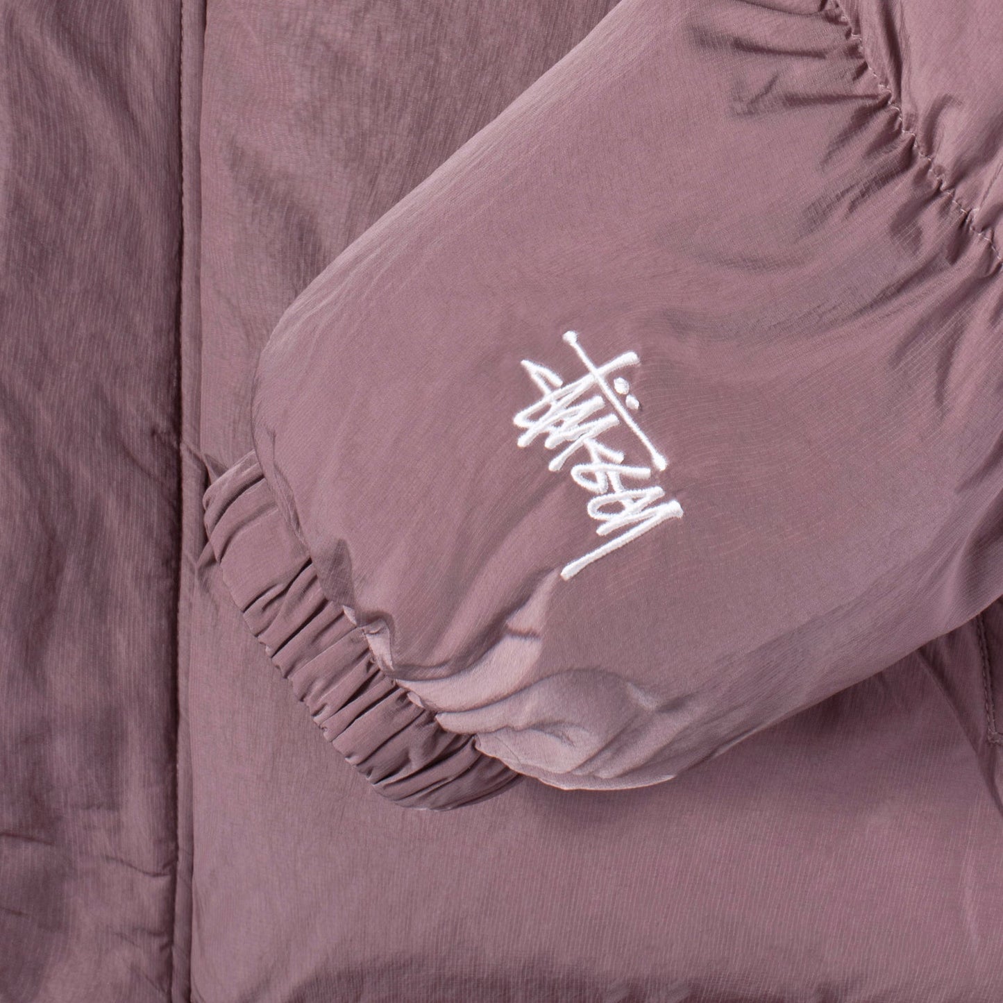 Stussy Ripstop Down Puffer Jacket - Rose