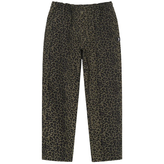Stussy Leopard Beach Pant - Olive