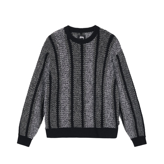 Stussy Baja Loose Gauge Sweater - Black