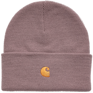 Carhartt WIP Chase Beanie - Misty Thistle/ Gold