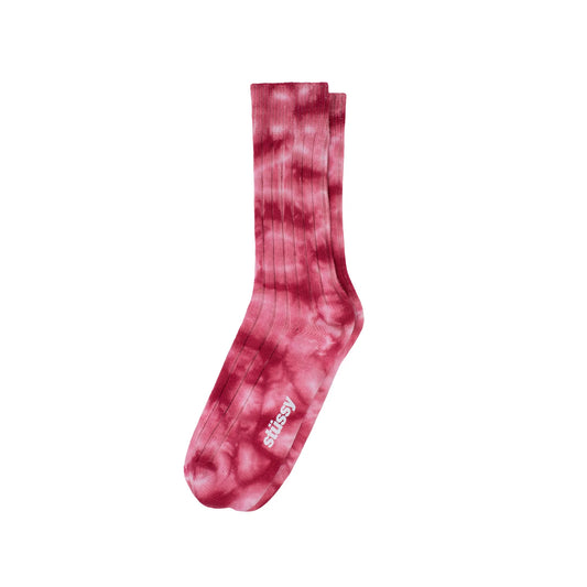 Stussy Dyed Ribbed Crew Socks - Amber
