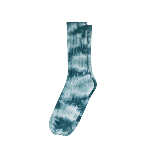 Stussy Dyed Ribbed Crew Socks - Teal