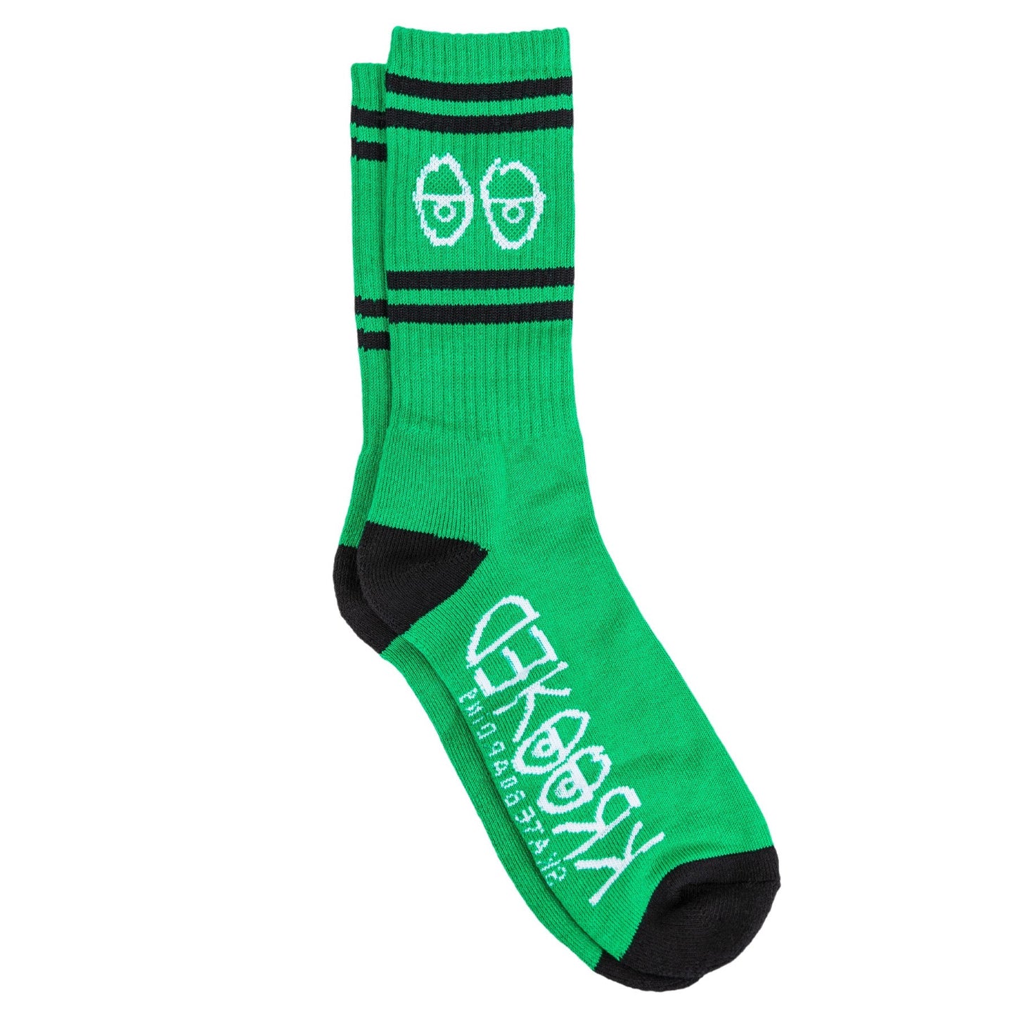 Krooked Eyes Sock - Green/Black/White