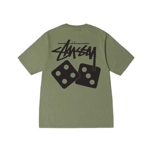 Stussy Dice Pigment Dyed Tee - Artichoke