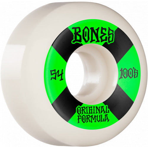 Bones 100s Sidecut Wheel - 100A 54mm V5 White