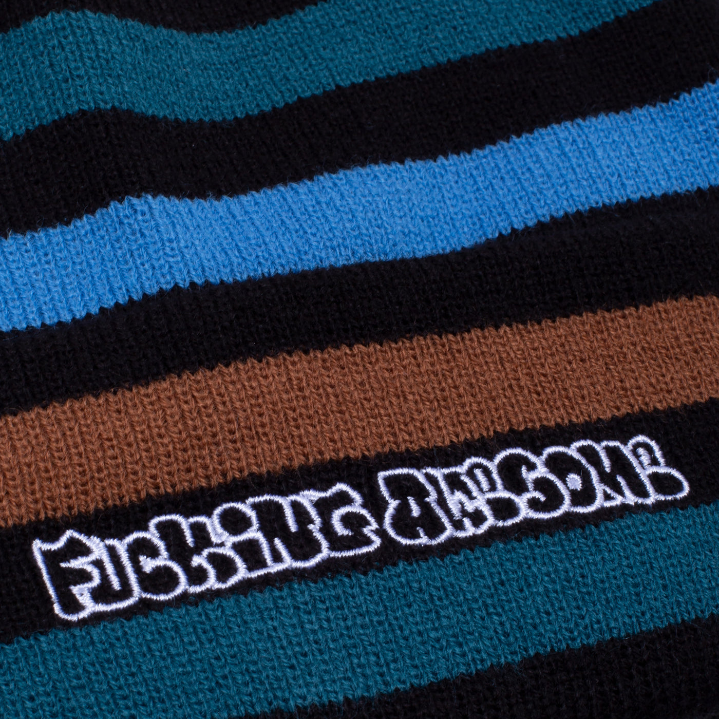 Fucking Awesome Wanto Striped Cuff Beanie - Black / Multi