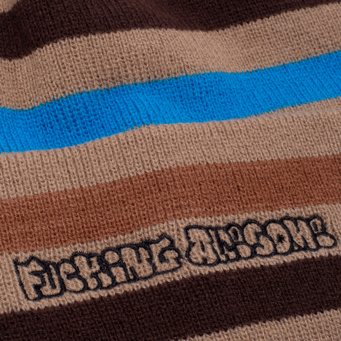 Fucking Awesome Wanto Striped Cuff Beanie - Brown / Multi