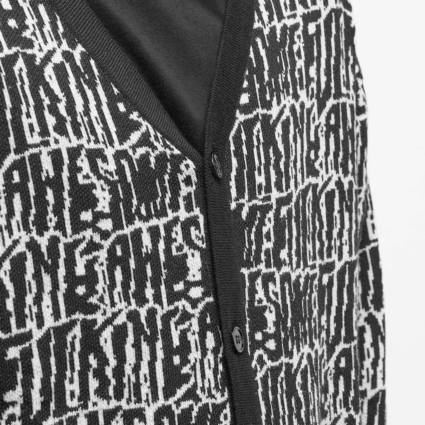 Fucking Awesome Stretched Stamp Cardigan - Black/White