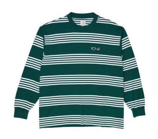 Polar Striped Longsleeve Tee - Dark Green
