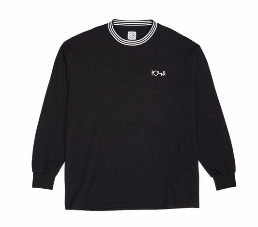 Polar Striped Rib Longsleeve Tee - Black